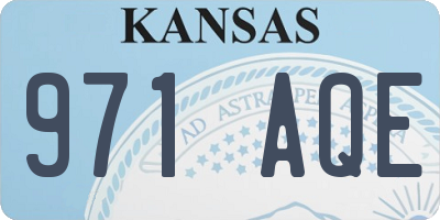 KS license plate 971AQE