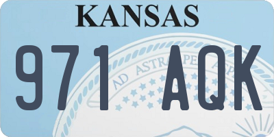 KS license plate 971AQK
