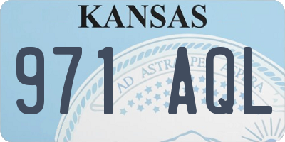 KS license plate 971AQL