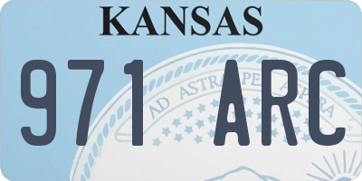 KS license plate 971ARC