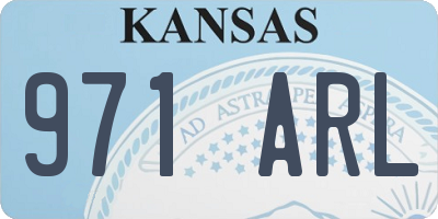 KS license plate 971ARL