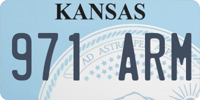 KS license plate 971ARM
