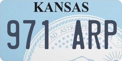KS license plate 971ARP