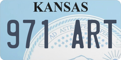 KS license plate 971ART