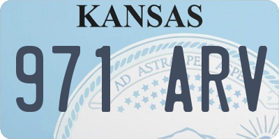 KS license plate 971ARV