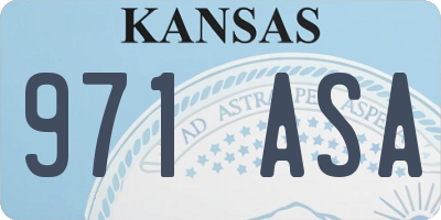 KS license plate 971ASA