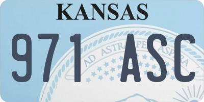 KS license plate 971ASC