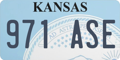 KS license plate 971ASE