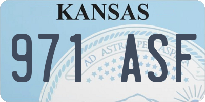 KS license plate 971ASF