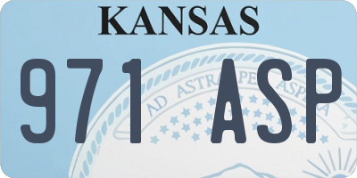 KS license plate 971ASP