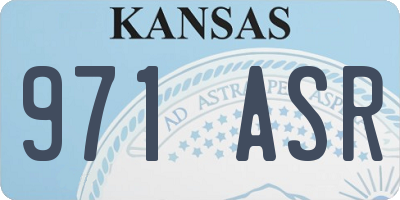 KS license plate 971ASR