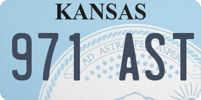 KS license plate 971AST