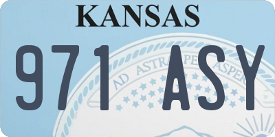 KS license plate 971ASY