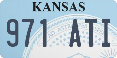 KS license plate 971ATI