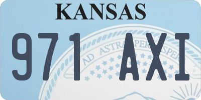 KS license plate 971AXI