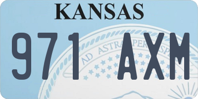 KS license plate 971AXM