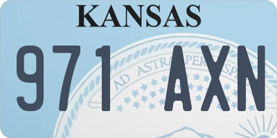 KS license plate 971AXN