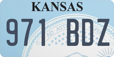 KS license plate 971BDZ
