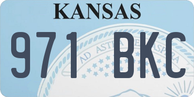 KS license plate 971BKC