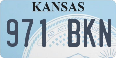 KS license plate 971BKN