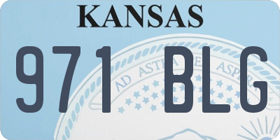 KS license plate 971BLG
