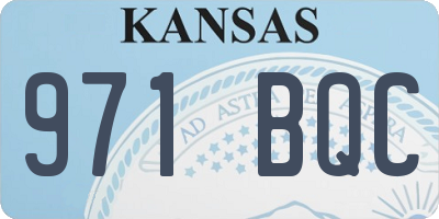 KS license plate 971BQC