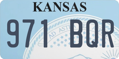 KS license plate 971BQR