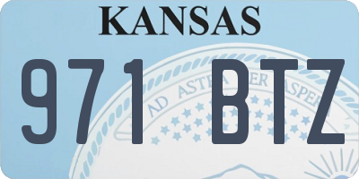 KS license plate 971BTZ