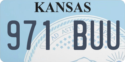 KS license plate 971BUU