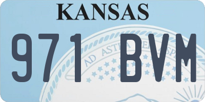 KS license plate 971BVM