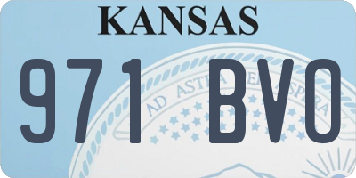 KS license plate 971BVO