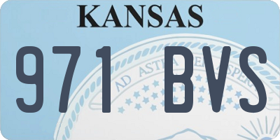 KS license plate 971BVS