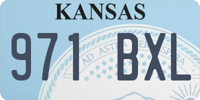 KS license plate 971BXL