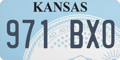 KS license plate 971BXO