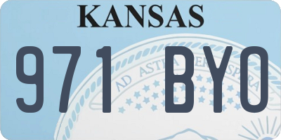 KS license plate 971BYO