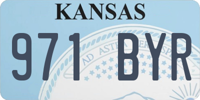 KS license plate 971BYR