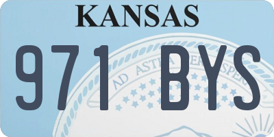 KS license plate 971BYS