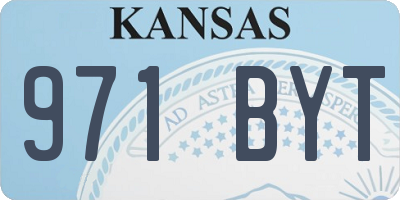 KS license plate 971BYT