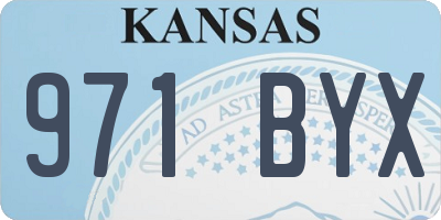 KS license plate 971BYX