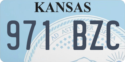 KS license plate 971BZC