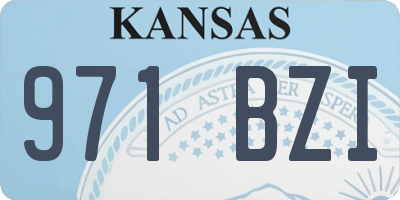 KS license plate 971BZI