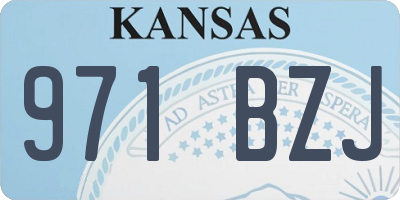KS license plate 971BZJ