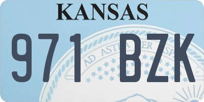 KS license plate 971BZK