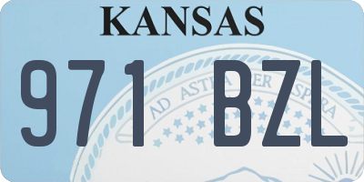 KS license plate 971BZL