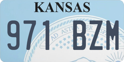 KS license plate 971BZM