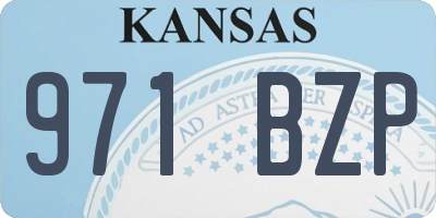 KS license plate 971BZP
