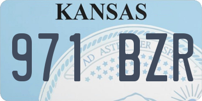 KS license plate 971BZR