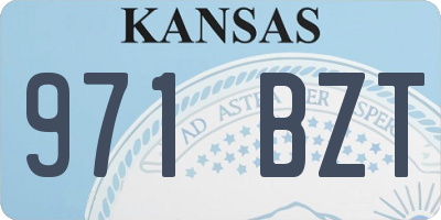KS license plate 971BZT
