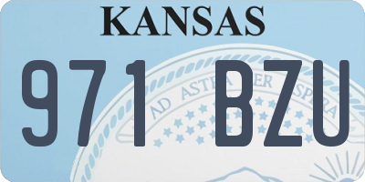 KS license plate 971BZU