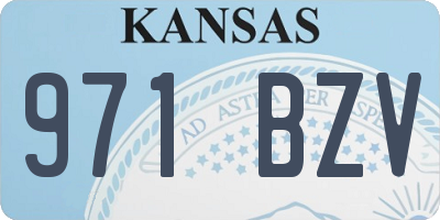 KS license plate 971BZV